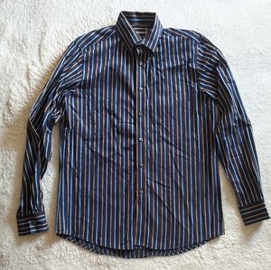Striped men's dress shirt